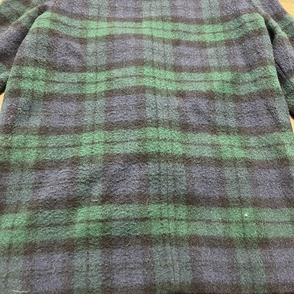 TALBOTS Wool Blend Blazer Women's 14 Plaid Double Breasted Pockets Lined Coat - Picture 8 of 9